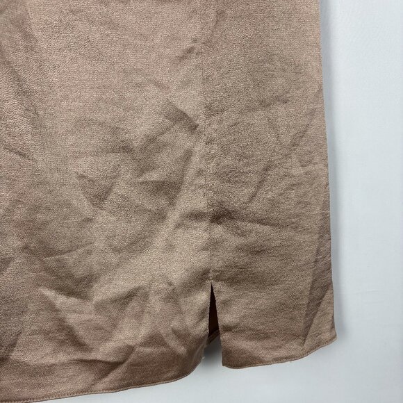 6 ASOS Design Mini Dress Ruffle Collar Puff 1/2 Sleeve Shift Keyhole Back Split - Picture 2 of 9